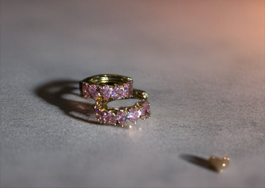 Pink Aura Hoops -Small